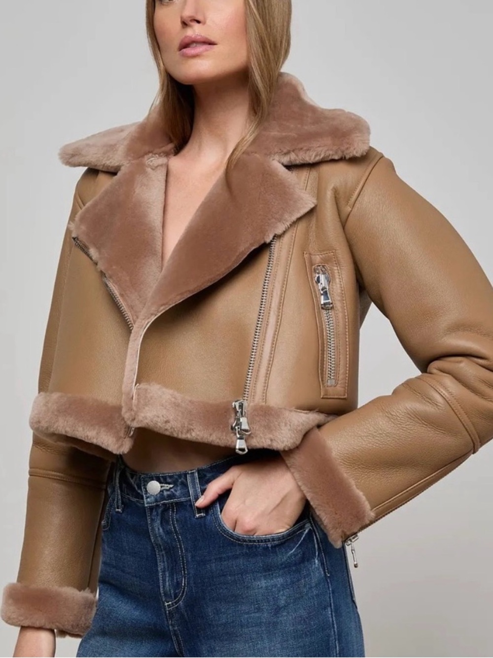 L'AGENCE Glacia Shearling Jacket